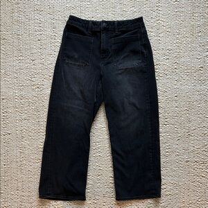 Quince Bella Stretch Patch Pocket Wide Leg Jeans